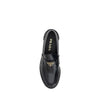 Prada Black Leather Logo Loafers Prada