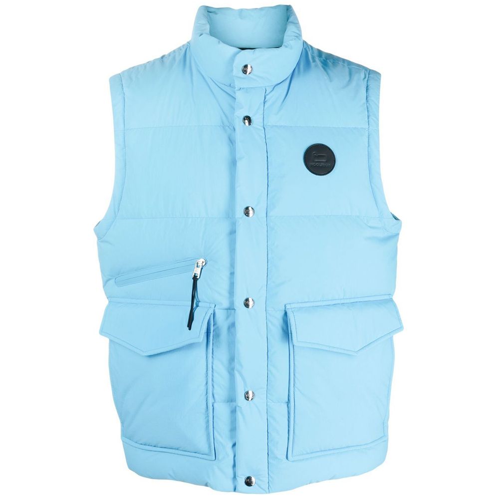 Woolrich Blue Polyester Men Vest Woolrich