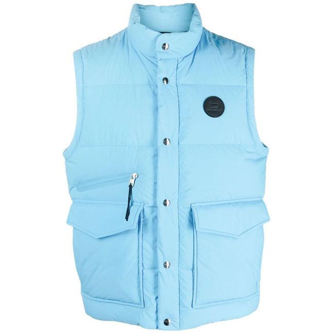 Woolrich Blue Polyester Men Vest Woolrich