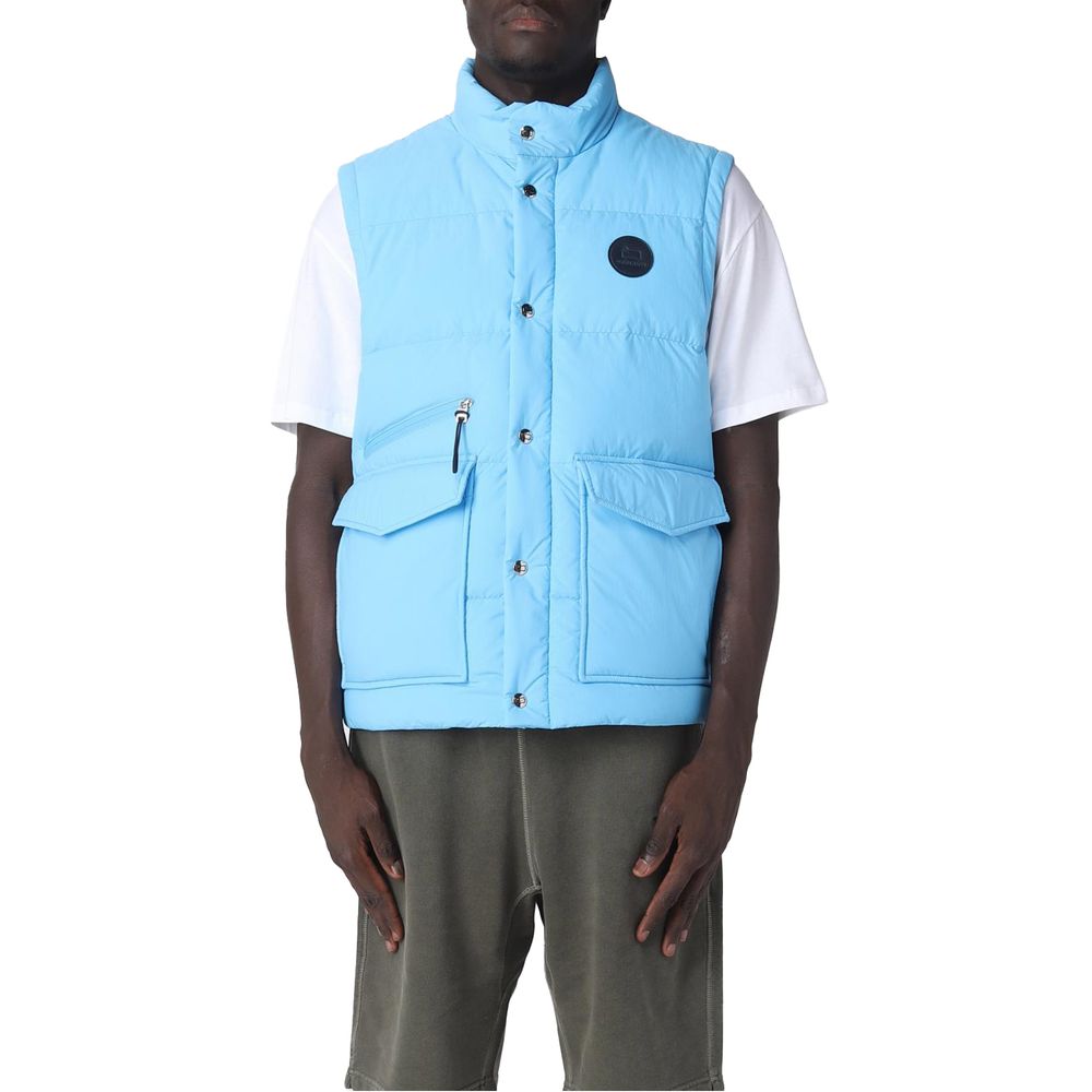 Woolrich Blue Polyester Men Vest Woolrich