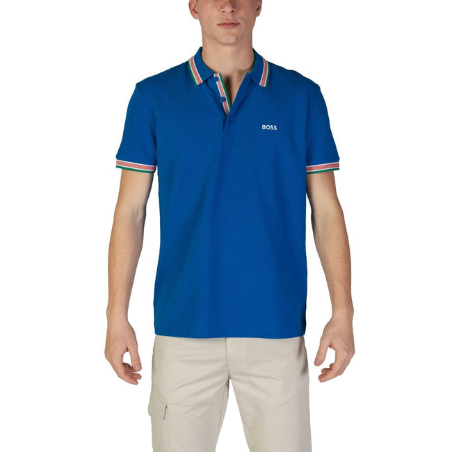 Hugo Boss Blue Cotton Polo Shirt Hugo Boss