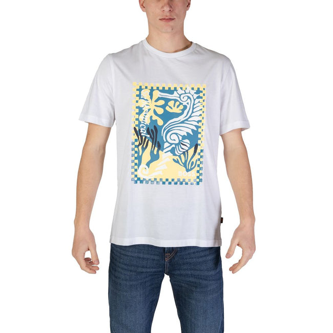 Hugo Boss White Cotton T-Shirt Hugo Boss