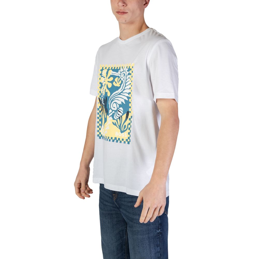 Hugo Boss White Cotton T-Shirt Hugo Boss