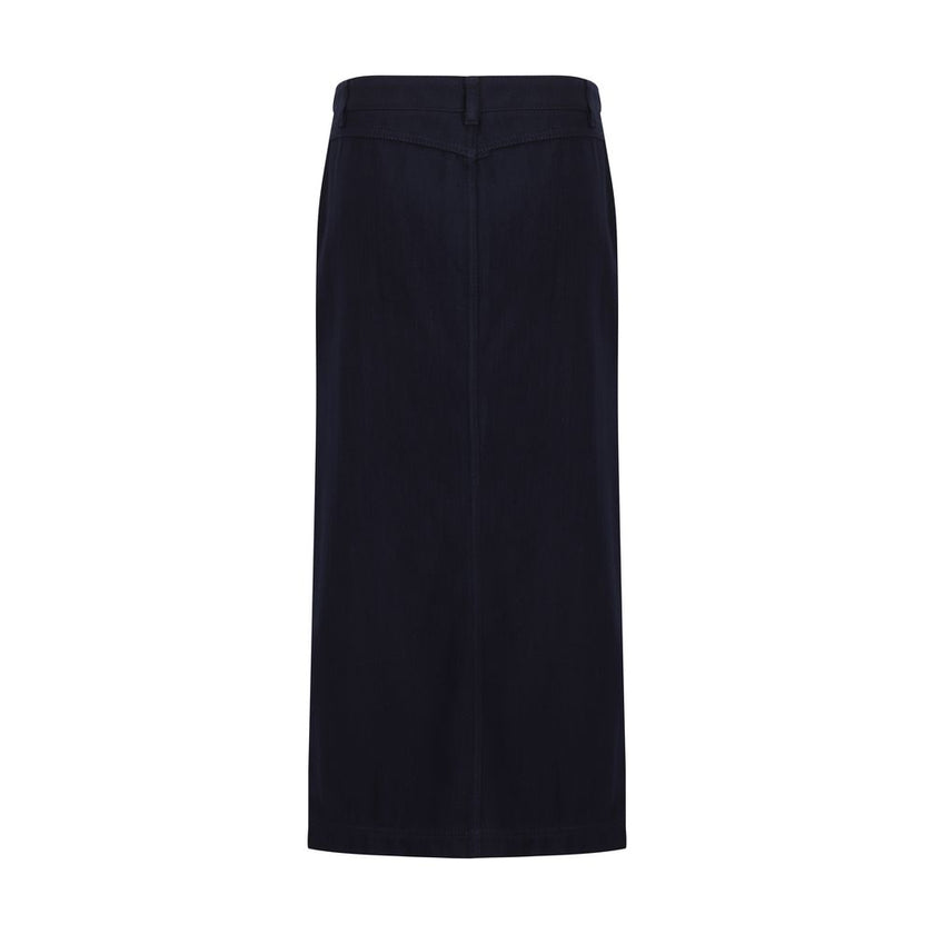 Giorgio Armani Blue Cotton Skirt Giorgio Armani