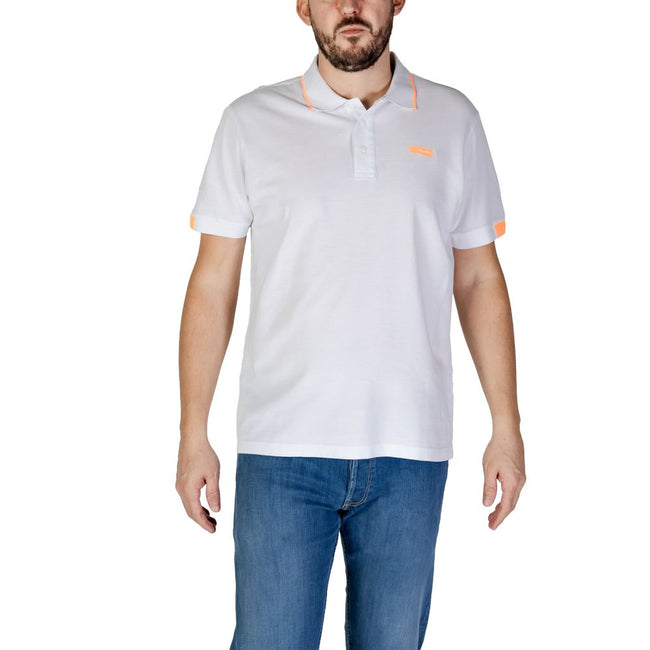 Refrigiwear White Cotton Polo Shirt Refrigiwear