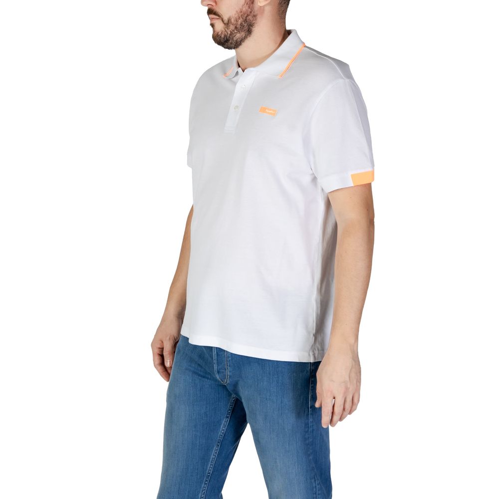 Refrigiwear White Cotton Polo Shirt Refrigiwear