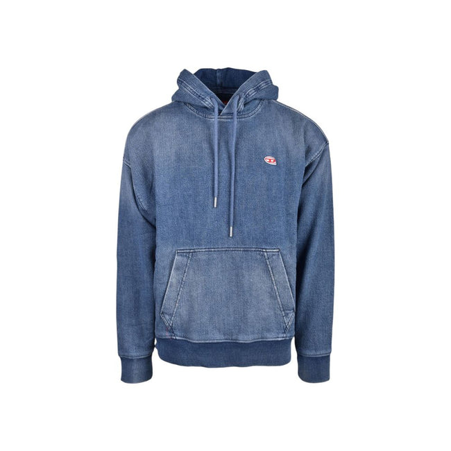 Diesel Blue Cotton Hoody Diesel