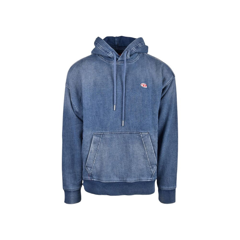 Diesel Blue Cotton Hoodie Diesel