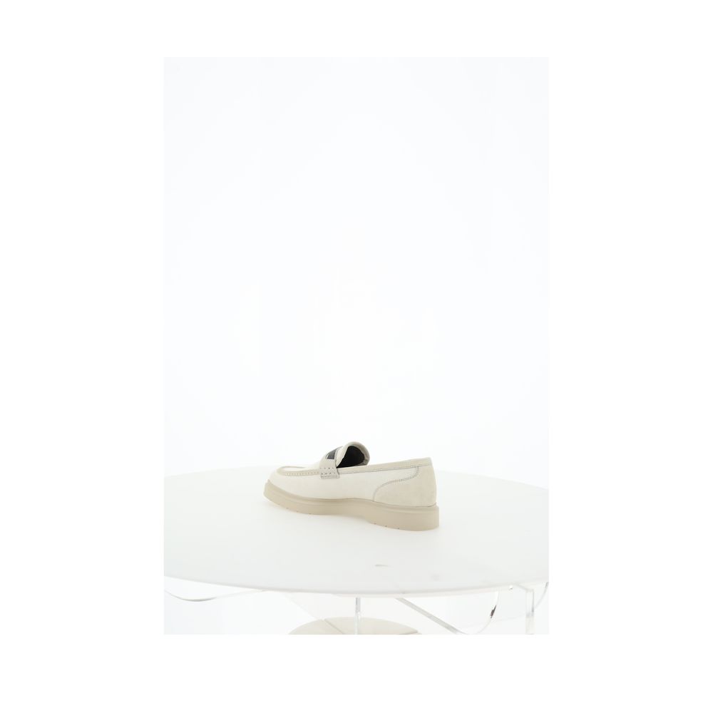 Brunello Cucinelli Beige Loafers Shoes Brunello Cucinelli