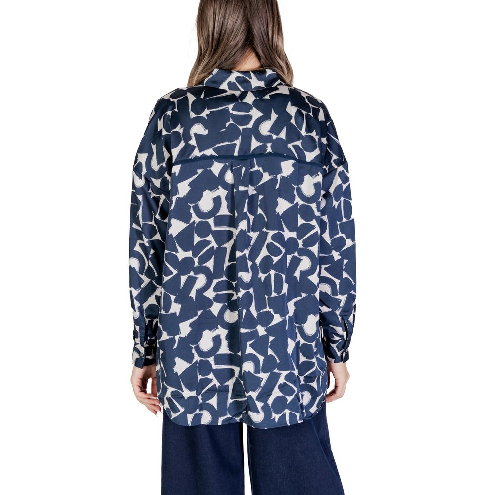 ICHI Blue Polyester Shirt ICHI