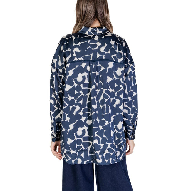 ICHI Blue Polyester Shirt ICHI