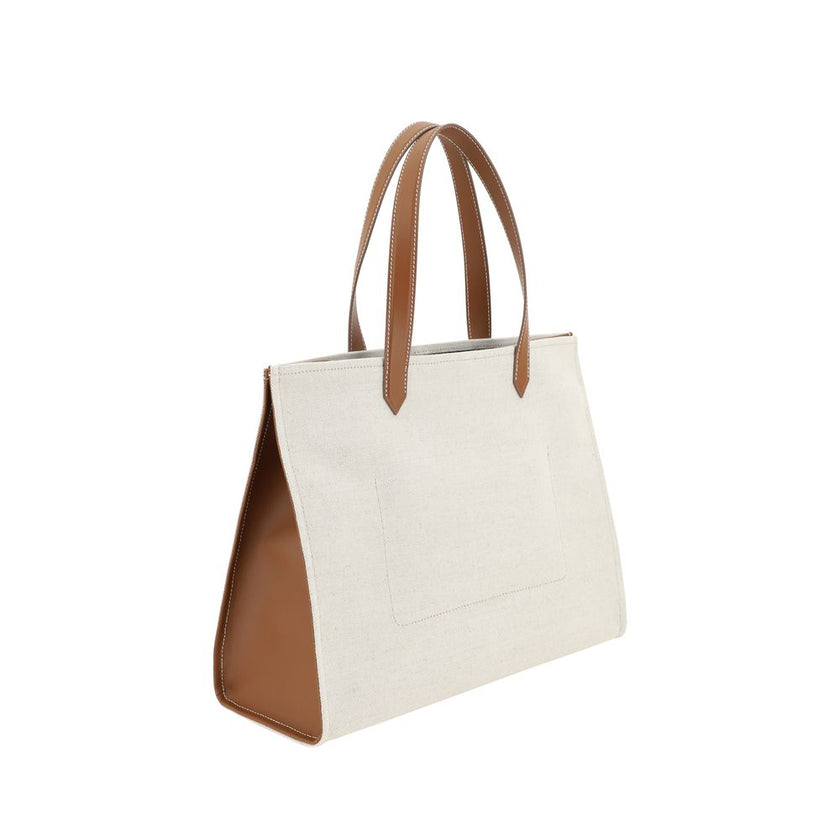 Balmain Beige Cotton Shoulder Bag Balmain