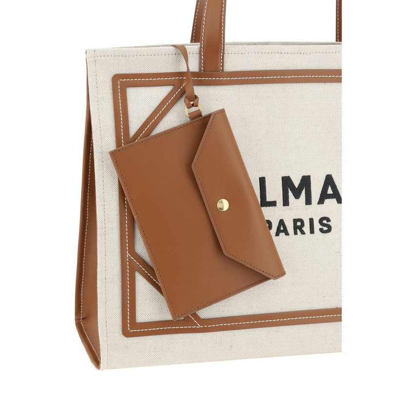 Balmain Beige Cotton Shoulder Bag Balmain