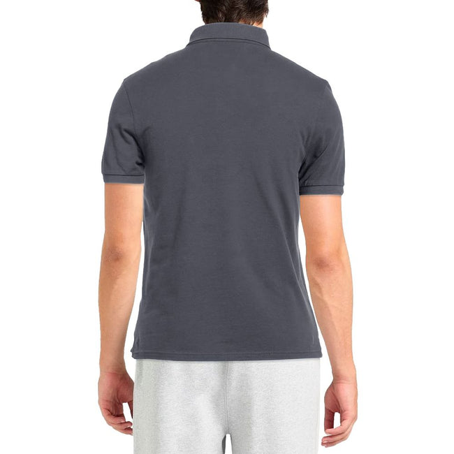 Alpha Studio Gray Cotton Polo Shirt Alpha Studio