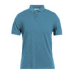 Alpha Studio Light Blue Cotton Men Polo Shirt Alpha Studio