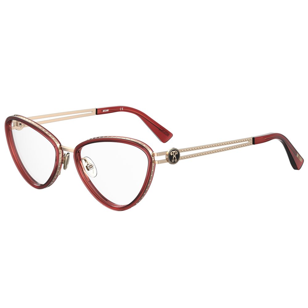 Moschino Burgundy Metal Frames Moschino