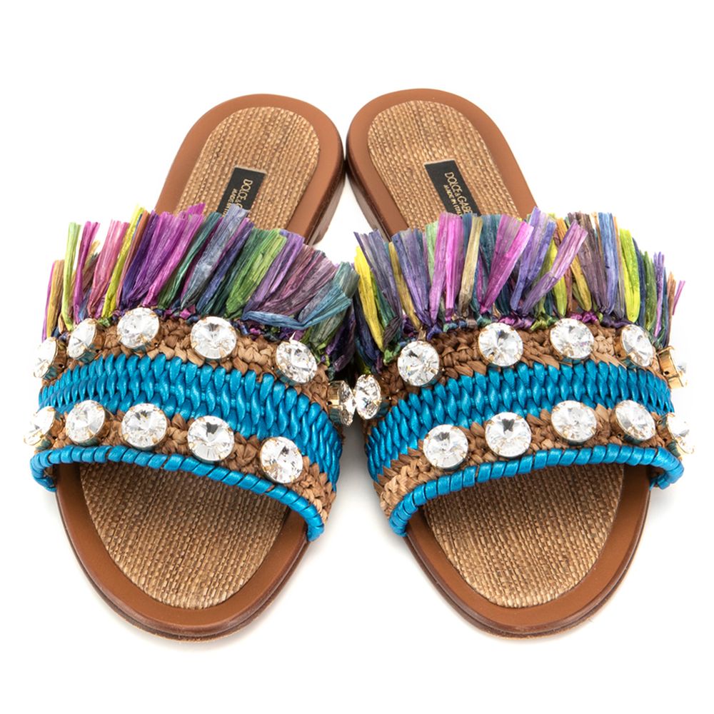 Dolce & Gabbana Multicolor Lambskin Women Sandal Dolce & Gabbana