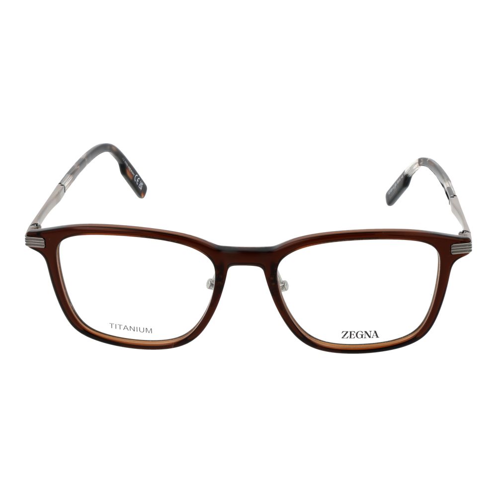 Ermenegildo Zegna Brown Men Glasses Frame Ermenegildo Zegna