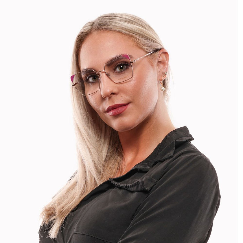 Emilio Pucci Rose Gold Metal & Plastic Glasses (Frames) Emilio Pucci