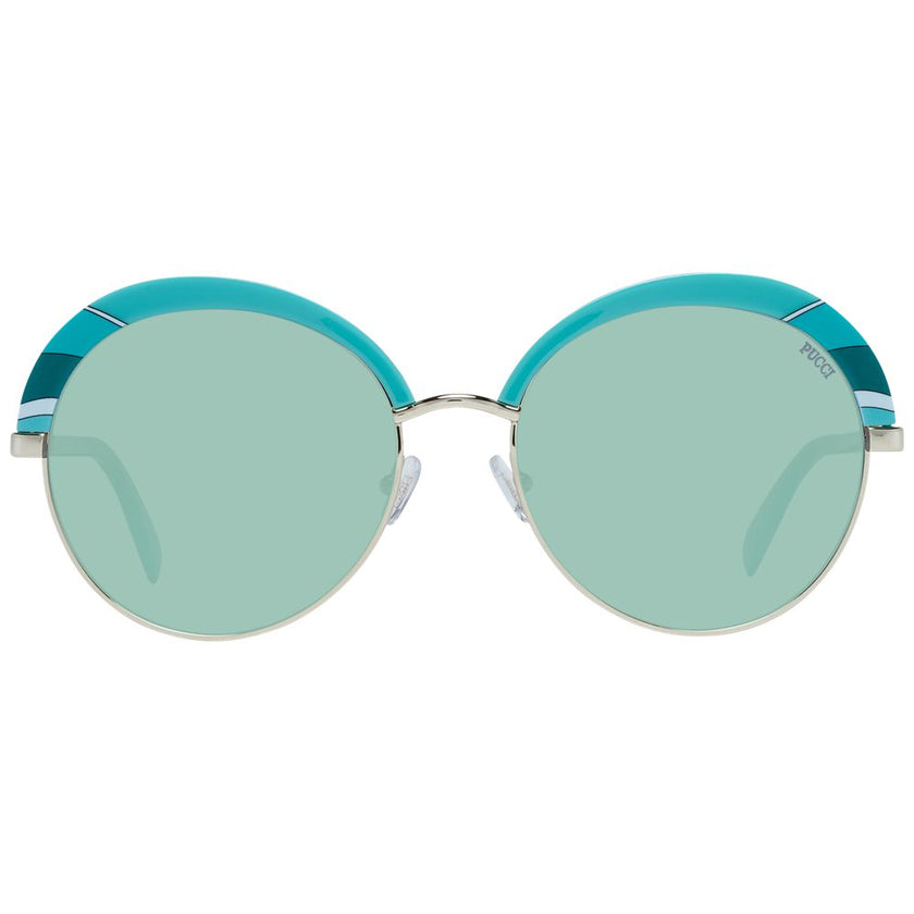 Emilio Pucci Turquoise Metal & Plastic Sunglasses Emilio Pucci