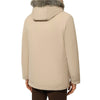 Herno Beige Nylon Men Jacket with Fur-Trimmed Hood Herno