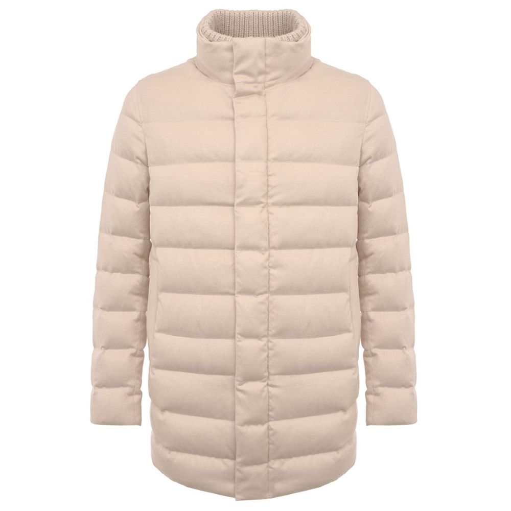 Herno Beige Cashmere Men Jacket Herno