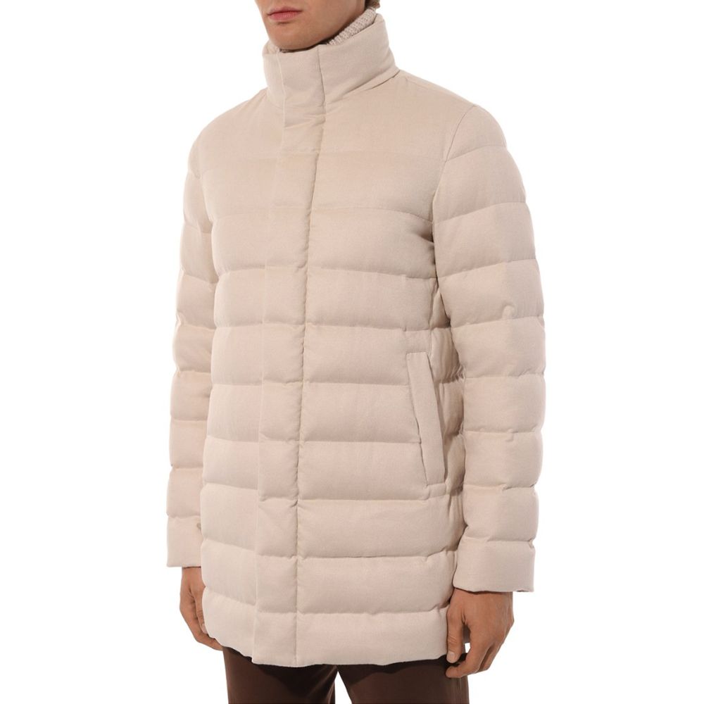 Herno Beige Cashmere Men Jacket Herno