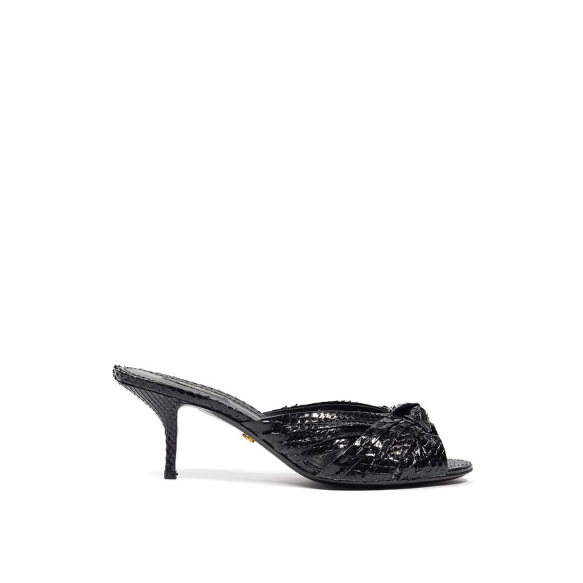 Dolce & Gabbana Black Snake Skin  Platform Sandals Dolce & Gabbana