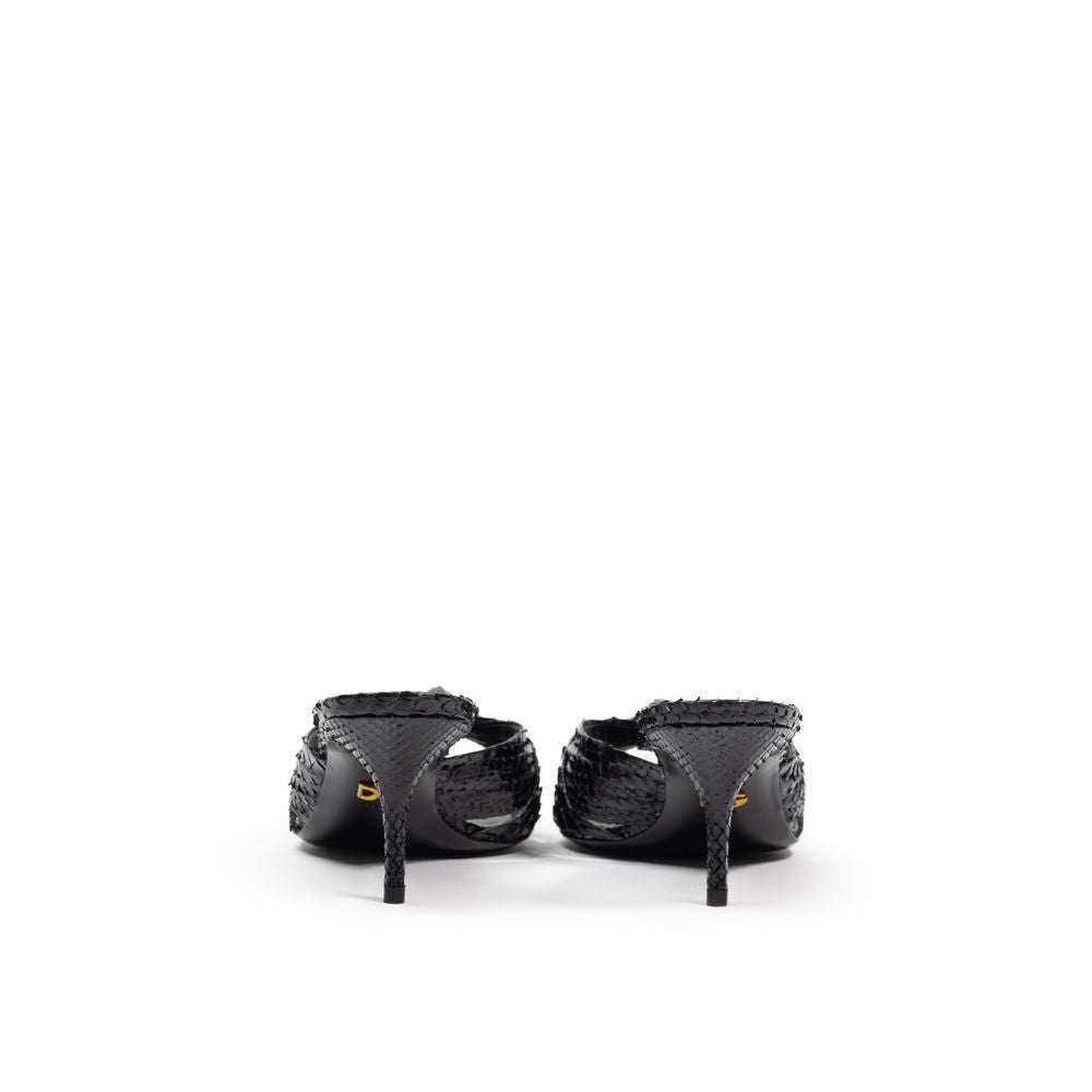 Dolce & Gabbana Black Snake Skin  Sandal Dolce & Gabbana