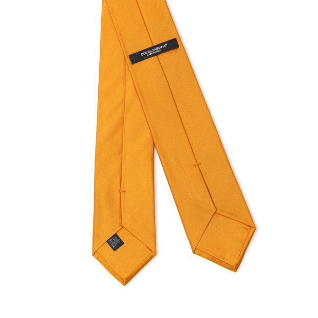 Dolce & Gabbana Orange Silk Ties & Bowty Dolce & Gabbana
