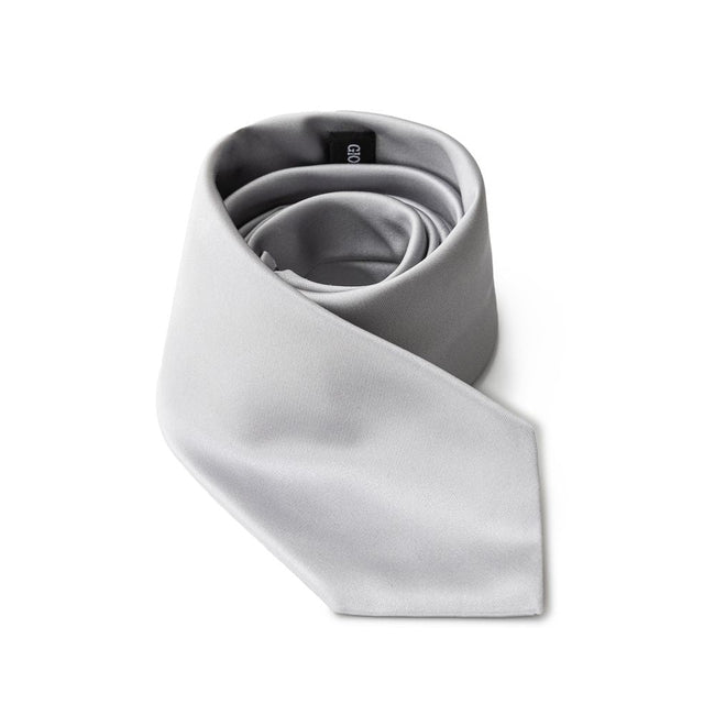 Giorgio Armani Silver Silk Tie Giorgio Armani