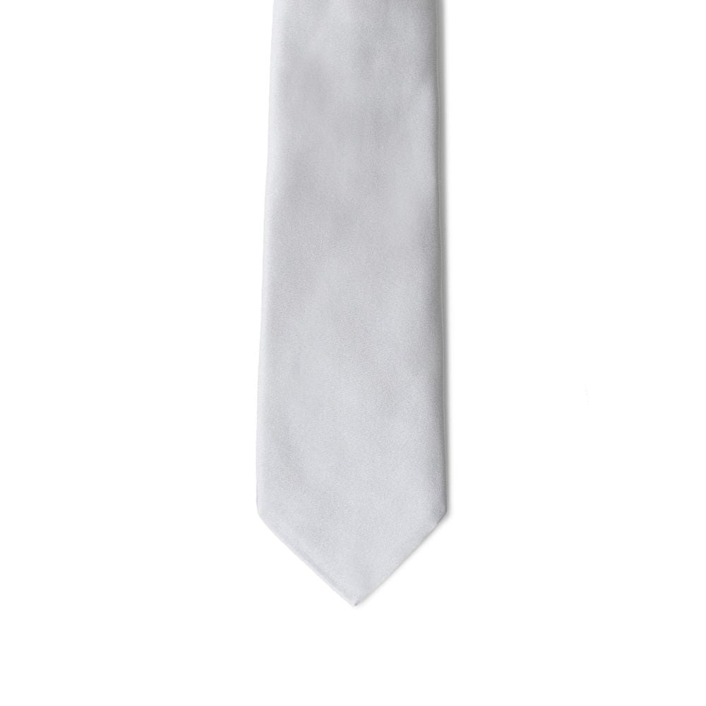 Giorgio Armani Silver Silk Tie Giorgio Armani