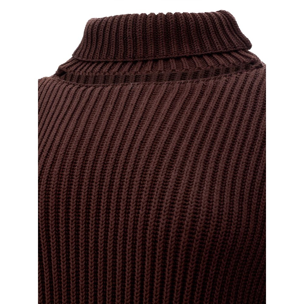 Bottega Veneta Elegant Viscose Brown Dress Bottega Veneta