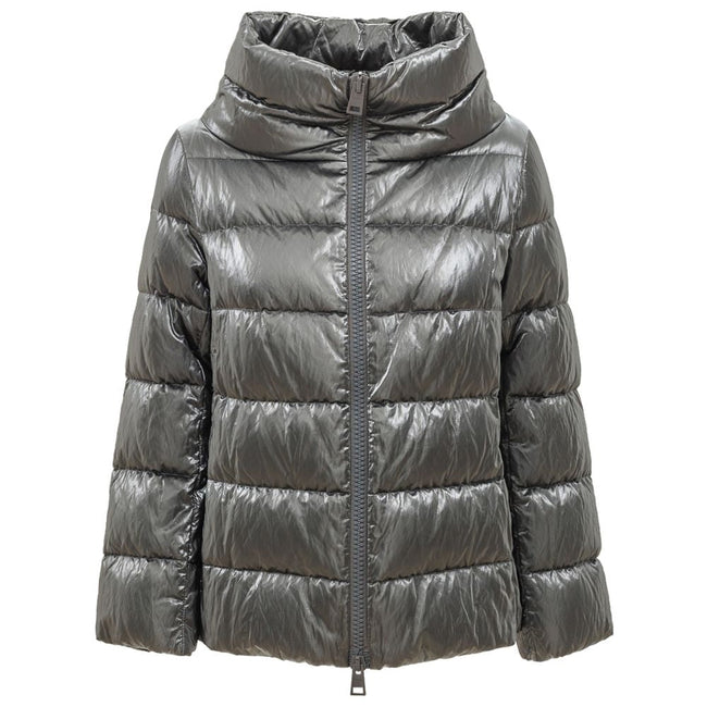 Herno Silver Viscose Jackets & Coat Herno