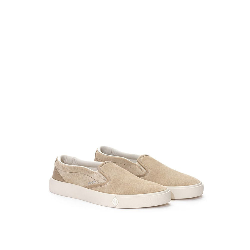 Dior Beige Leather Slip-On Loafers Dior