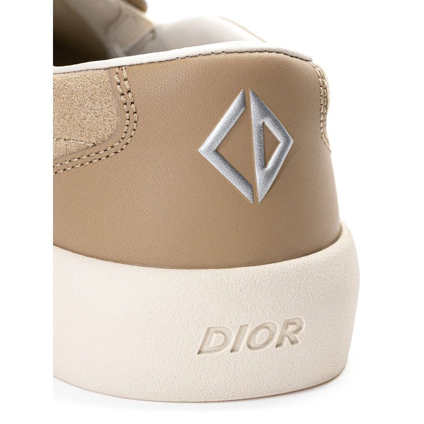 Dior Beige Leather Slip-On Loafers Dior