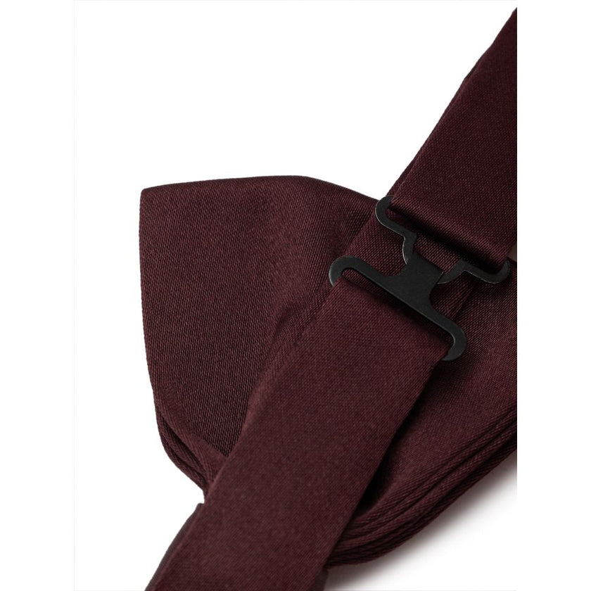 Dolce & Gabbana Burgundy Silk Bowtie Dolce & Gabbana
