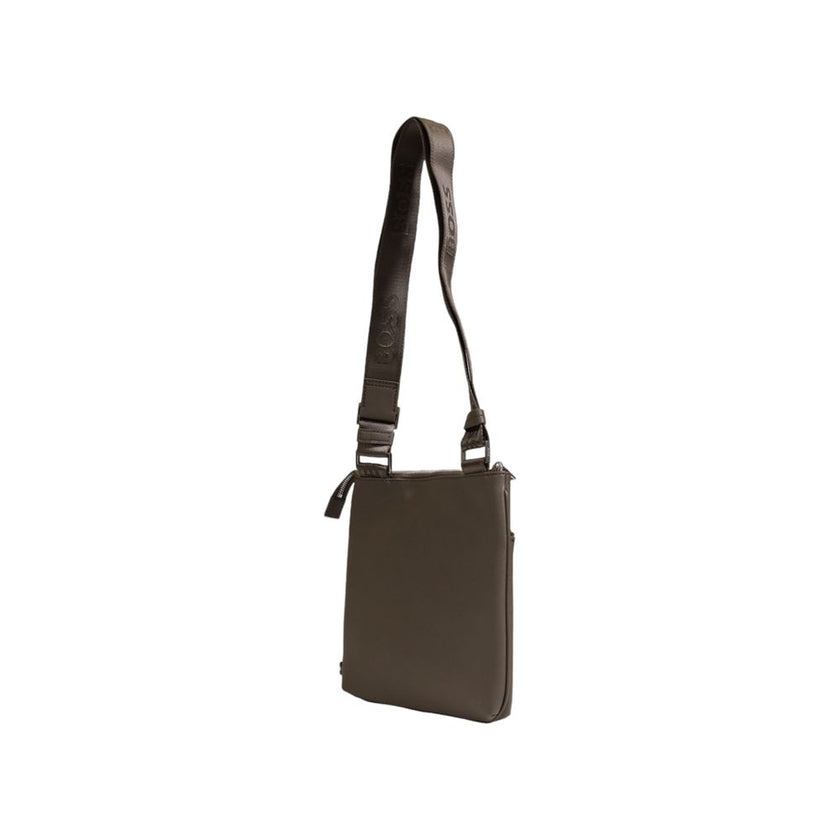 Hugo Boss Green Leather Messenger Bag Hugo Boss