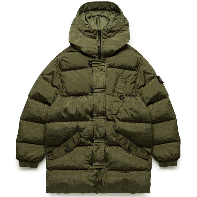 Stone Island Green Nylon Men Parka Stone Island
