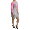 Moschino Gray Cotton Dress Moschino