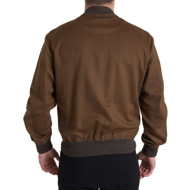 Dolce & Gabbana Brown Cashmere Jackets & Coat Dolce & Gabbana