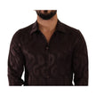 Dolce & Gabbana Bordeaux Silk Shirt Dolce & Gabbana