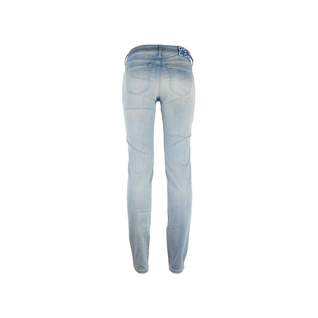Jacob Cohen Blue Cotton Skinny Pant Jacob Cohen