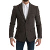 Dolce & Gabbana Brown Virgin Wool Suits & Blazer Dolce & Gabbana