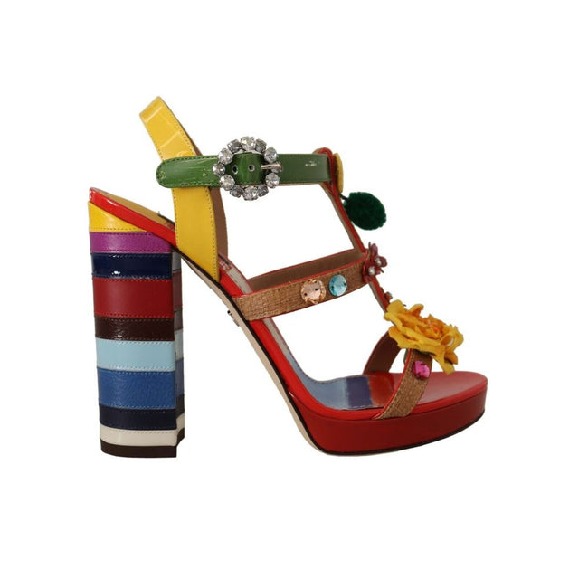 Dolce & Gabbana Multicolor Cotton Sandal Dolce & Gabbana