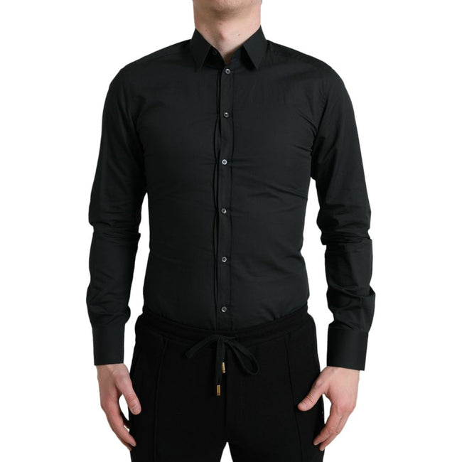 Dolce & Gabbana Black Cotton Shirt Dolce & Gabbana