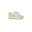 Espadrilles Gold Leather Platform Espadrilles