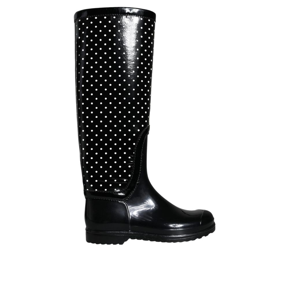Dolce & Gabbana Black Rubber Boot Dolce & Gabbana