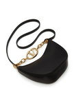 Valentino Garavani Black Leather Mini Hobo Vlogo Shoulder Bag Valentino Garavani