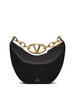 Valentino Garavani Black Leather Mini Hobo Vlogo Shoulder Bag Valentino Garavani